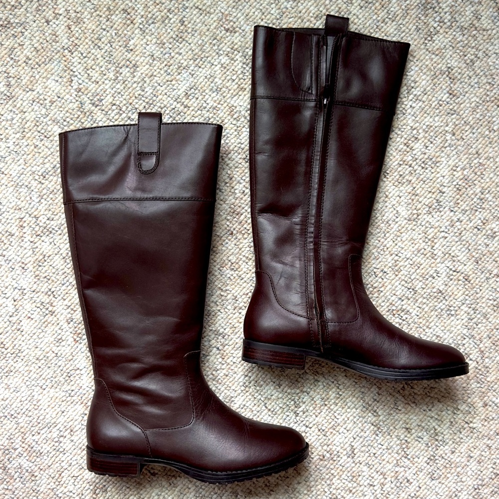 Dark Chocolate Brown Ralph Lauren Riding Boots